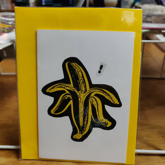 Excited Banana Collage GREETING CARD