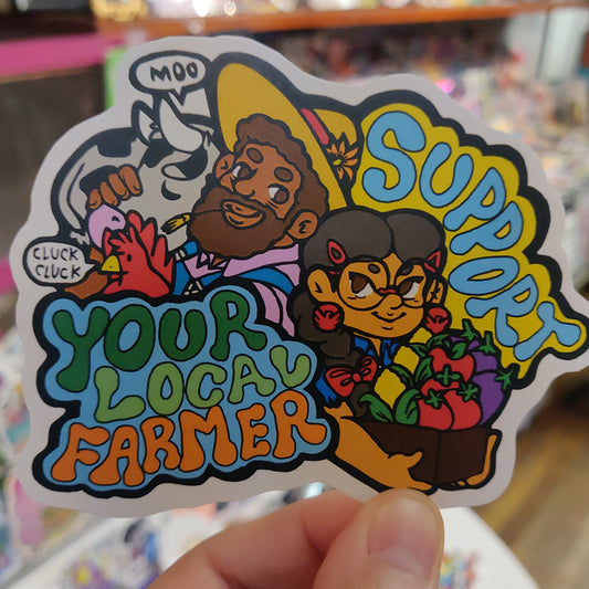 Support Your Local Farmer STICKER by Riot NJ
