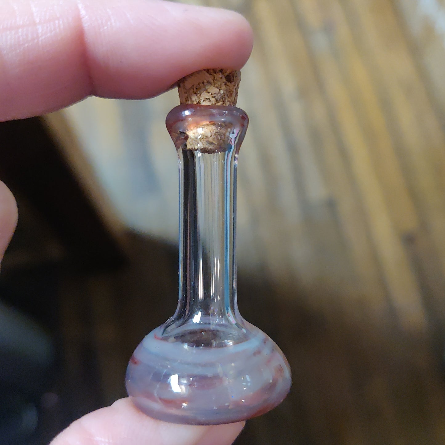 Potion - style Bottles w/ Corked Top by W.C. Glass