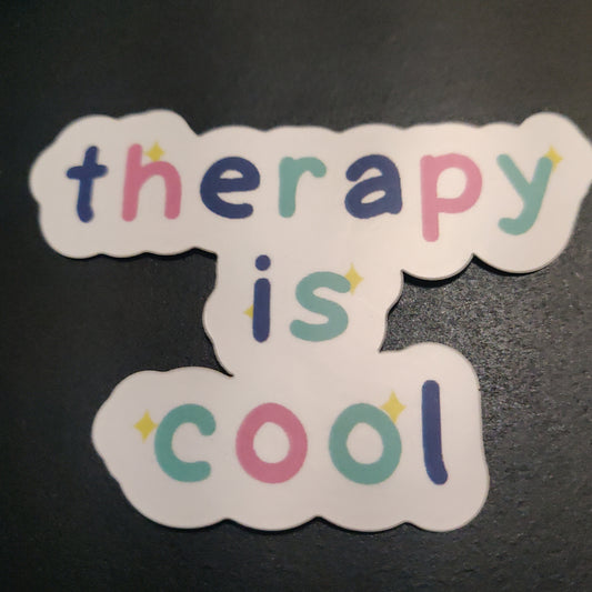 Therapy is Cool Clear STICKER