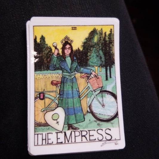 The Empress Tarot STICKER by Christopher Walter Art