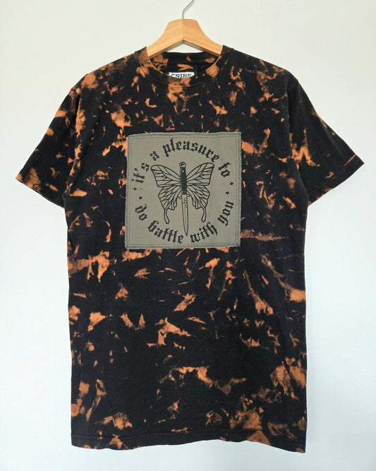 It's a pleasure to do battle with you Dyed Single Patch T-SHiRT - Medium -