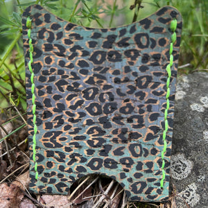 Neon Leopard Magic Card Holder /  WALLET