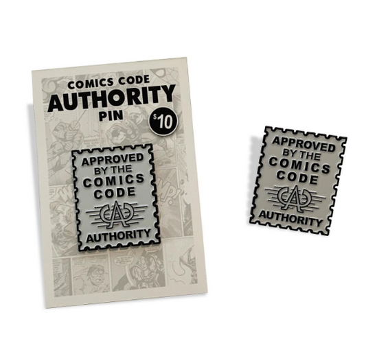 Comics Code Authority ENAMEL PIN by mattcandraw