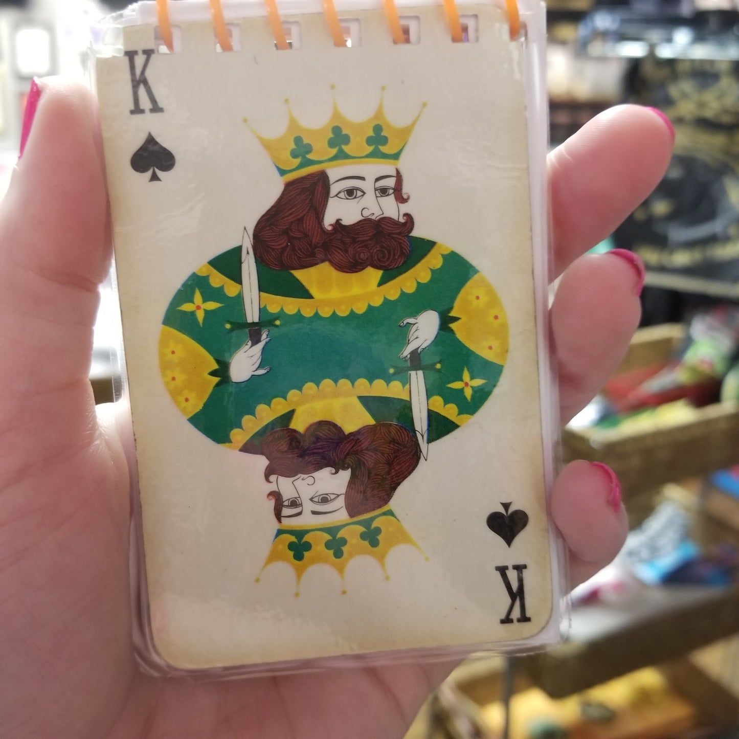 Upcycled Rooster / Playing Cards Mini NOTEBOOKs