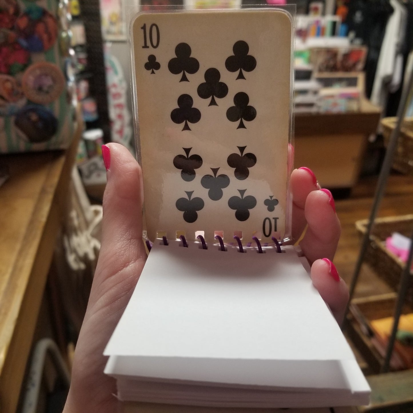 Upcycled Rooster / Playing Cards Mini NOTEBOOKs