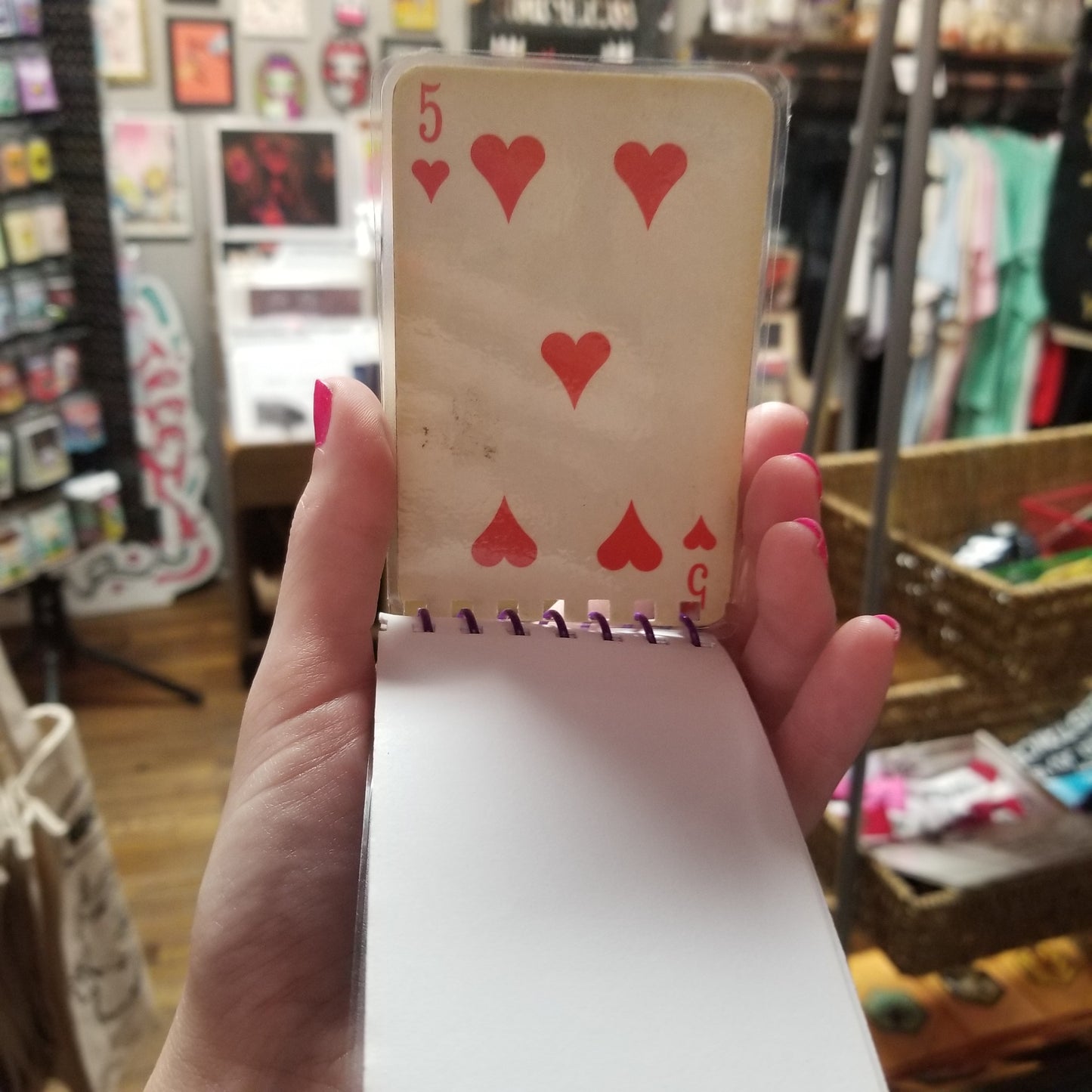 Upcycled Rooster / Playing Cards Mini NOTEBOOKs