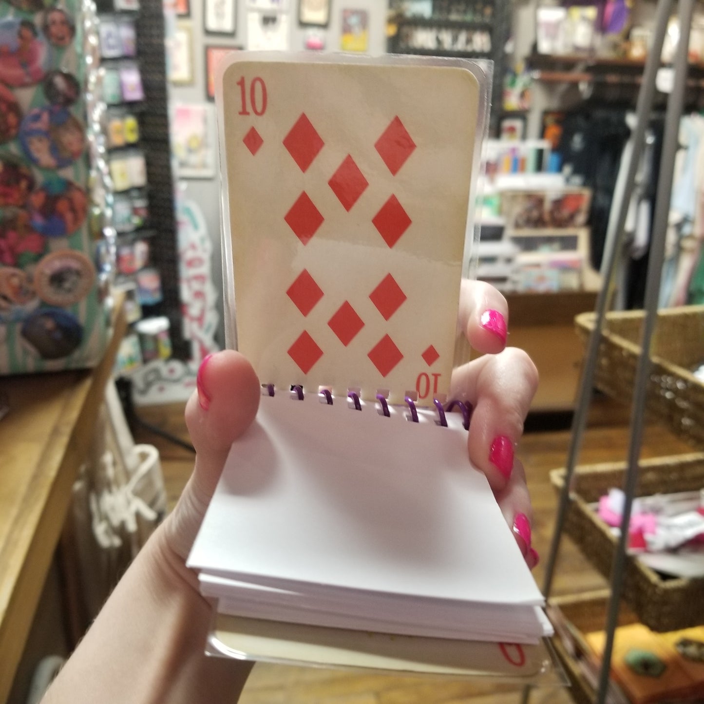 Upcycled Rooster / Playing Cards Mini NOTEBOOKs