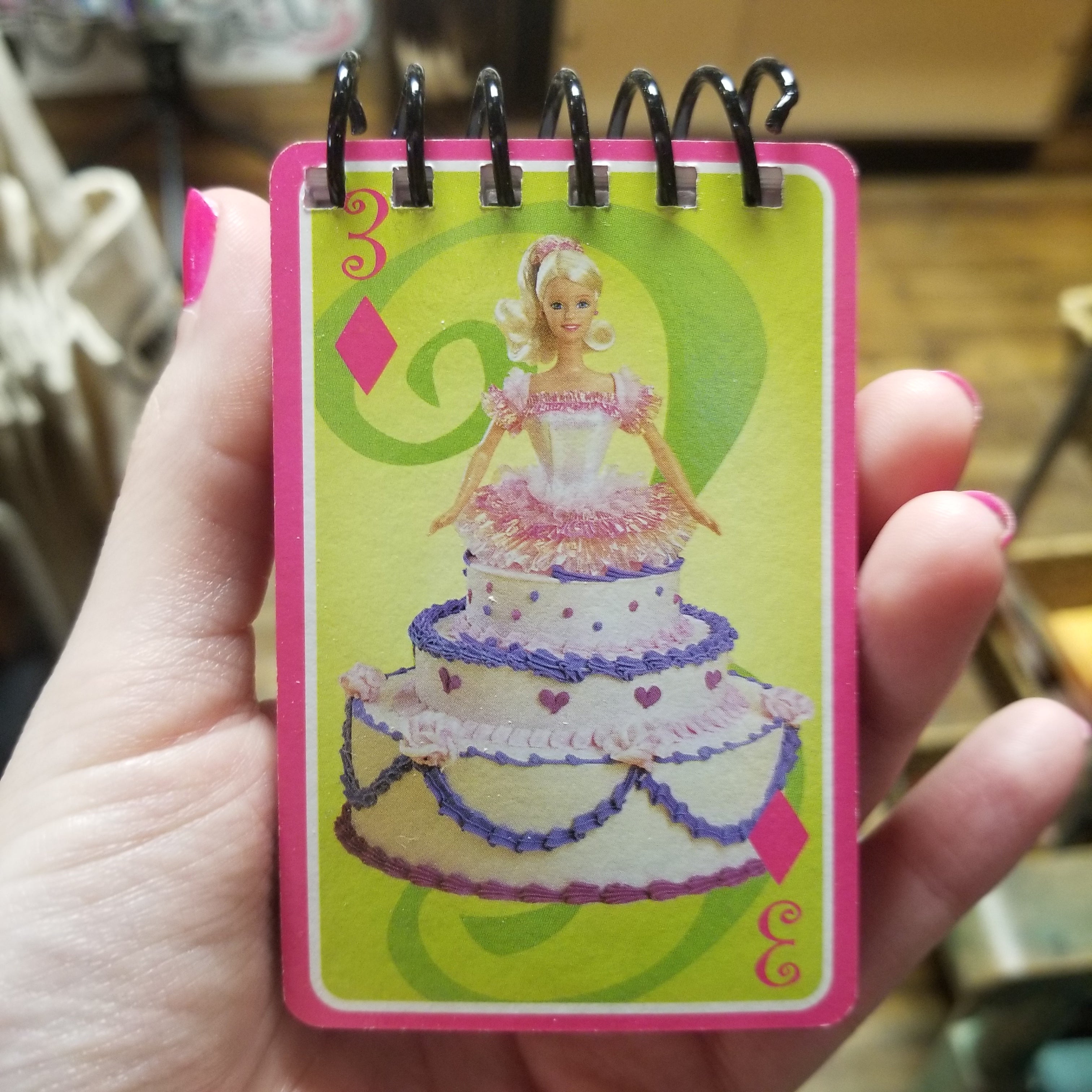 Upcycled Barbie Mini Playing Card NOTEBOOKs