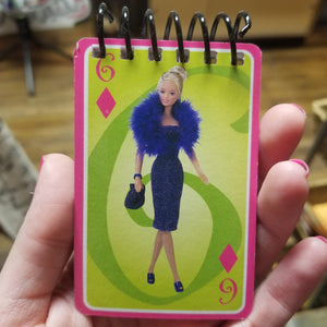 Upcycled Barbie Mini Playing Card NOTEBOOKs