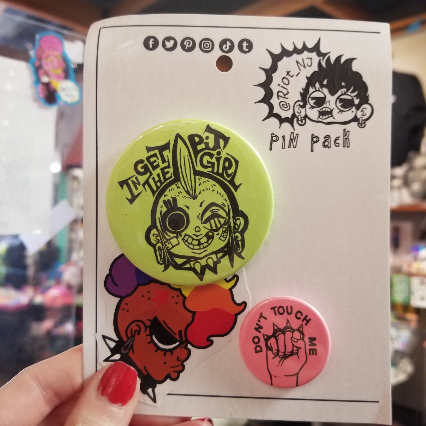 Get In The Pit Girl PIN PACK by Riot NJ