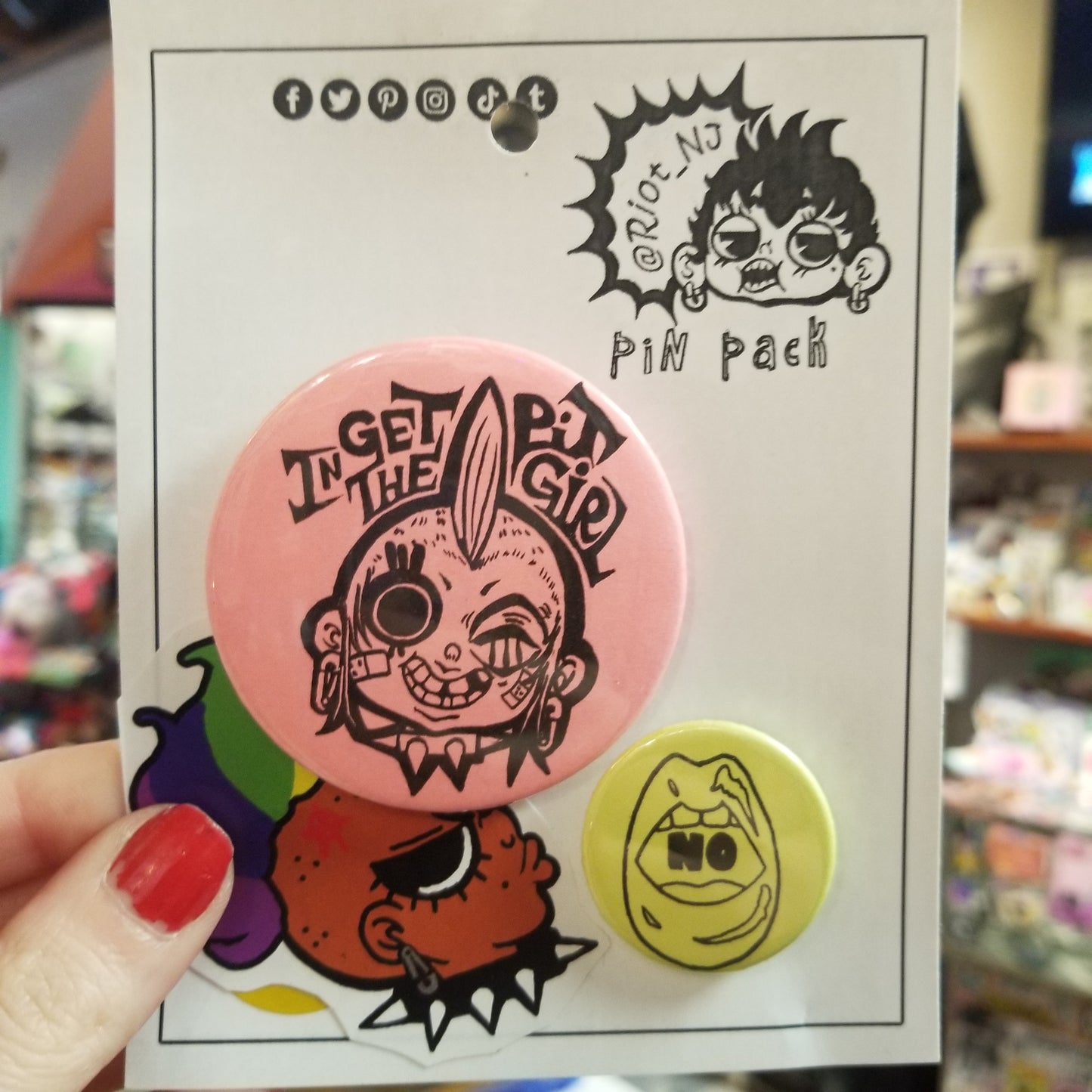 Get In The Pit Girl PIN PACK by Riot NJ