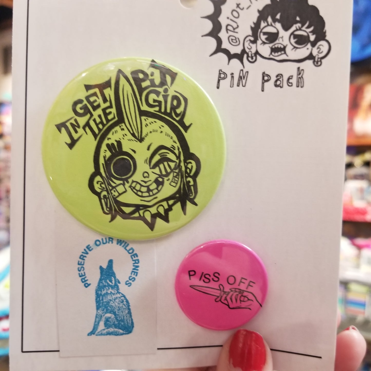 Get In The Pit Girl PIN PACK by Riot NJ