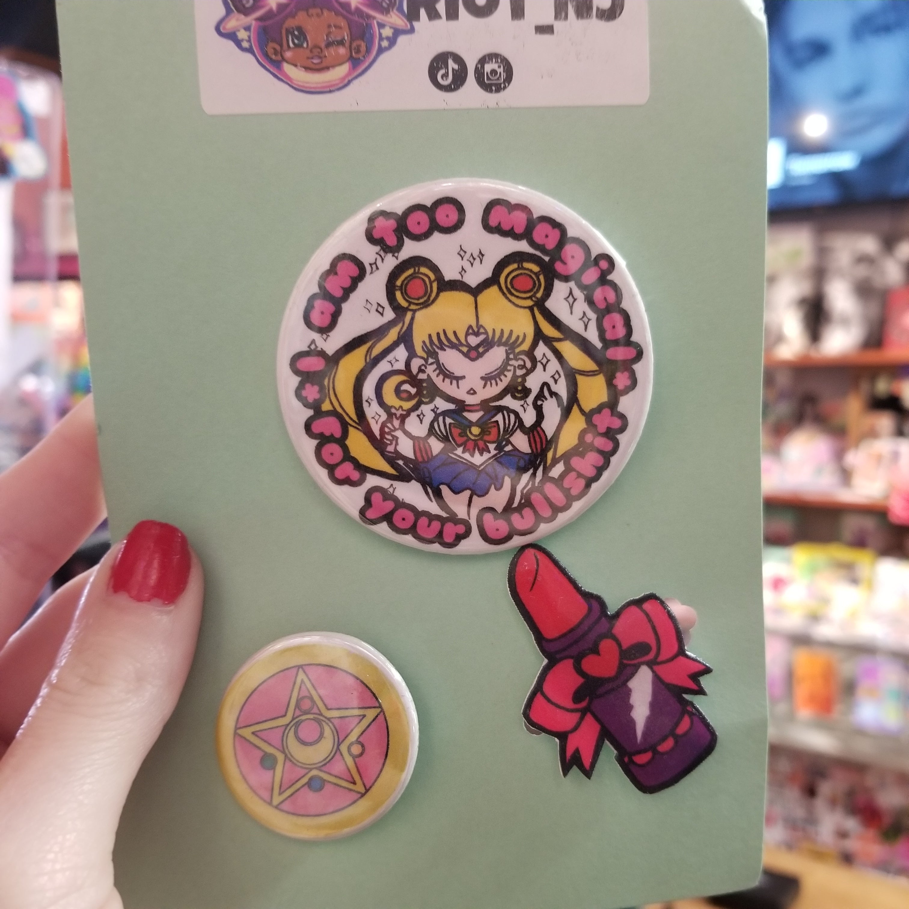 I Am Too Magical Sailor / Lipstick PIN PACK by Riot NJ