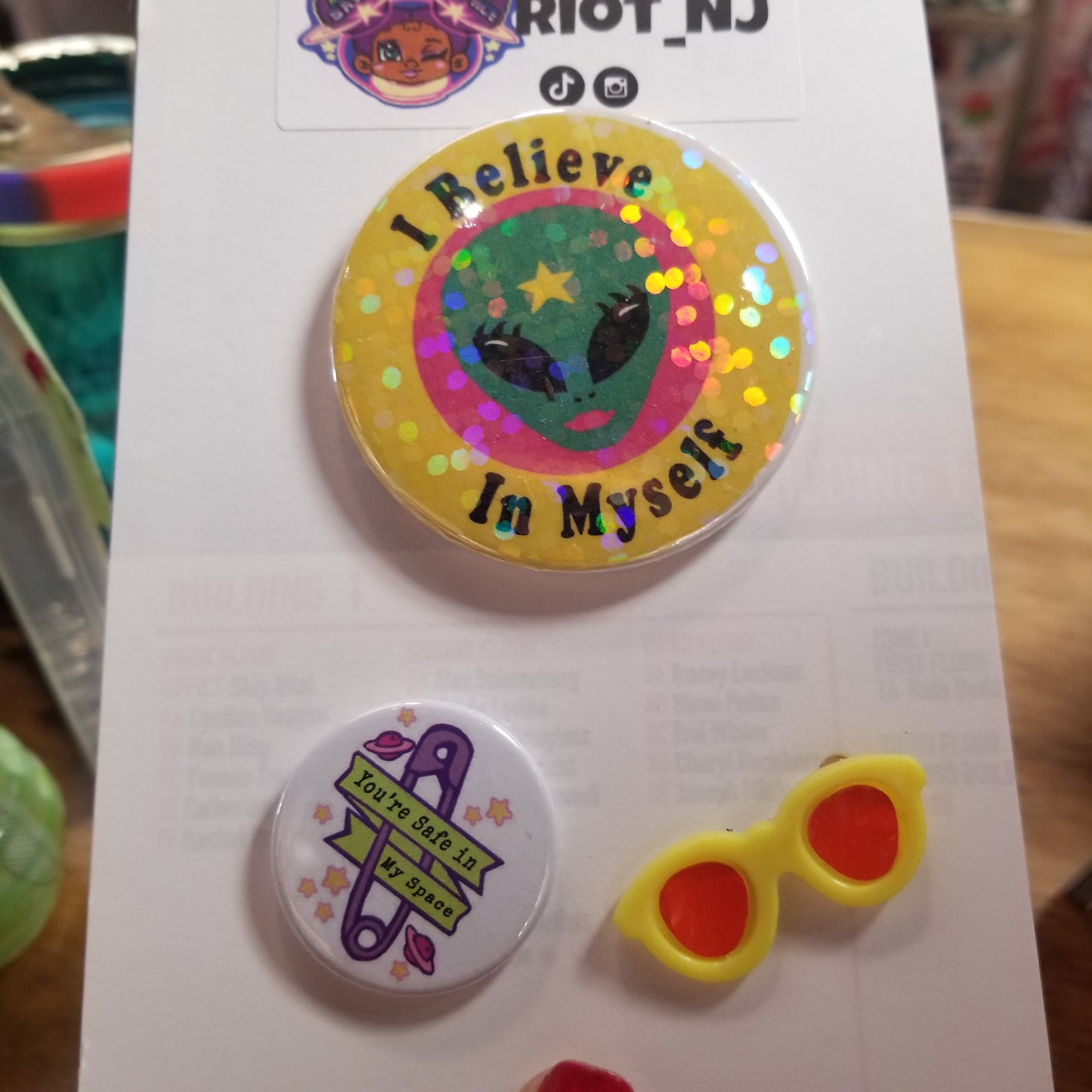 I Believe In Myself/ Sunglasses PIN PACK by Riot NJ