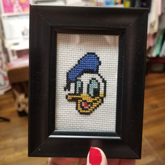 Donald Framed Cross-Stitch
