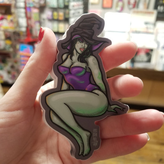 Pin Up Witch STICKER