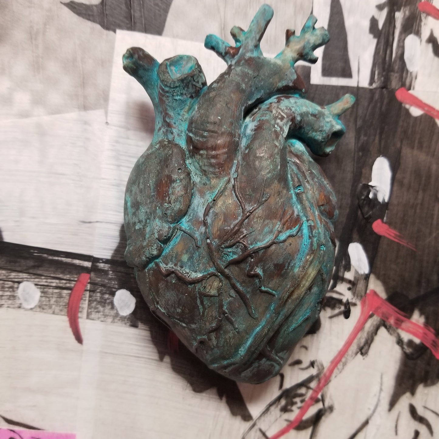 Hand Sculpted Anatomical Heart Wall Hanging