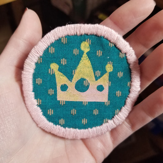 Pink Crown Embroidered PATCH