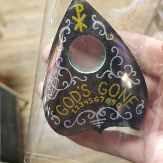 God Is Gone Hand Painted Decorative Planchette