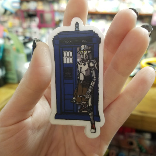 Dr Whoyang STICKER by Christopher Walter Art