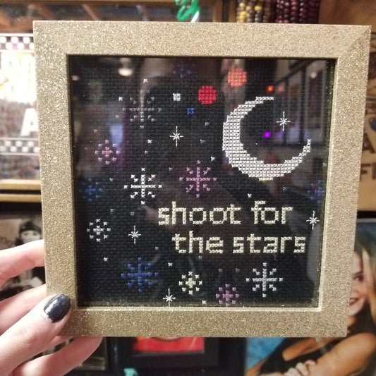 Shoot For The Stars Framed Cross-Stitch