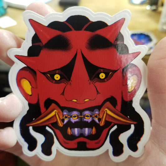 Red Black and Gold STICKER