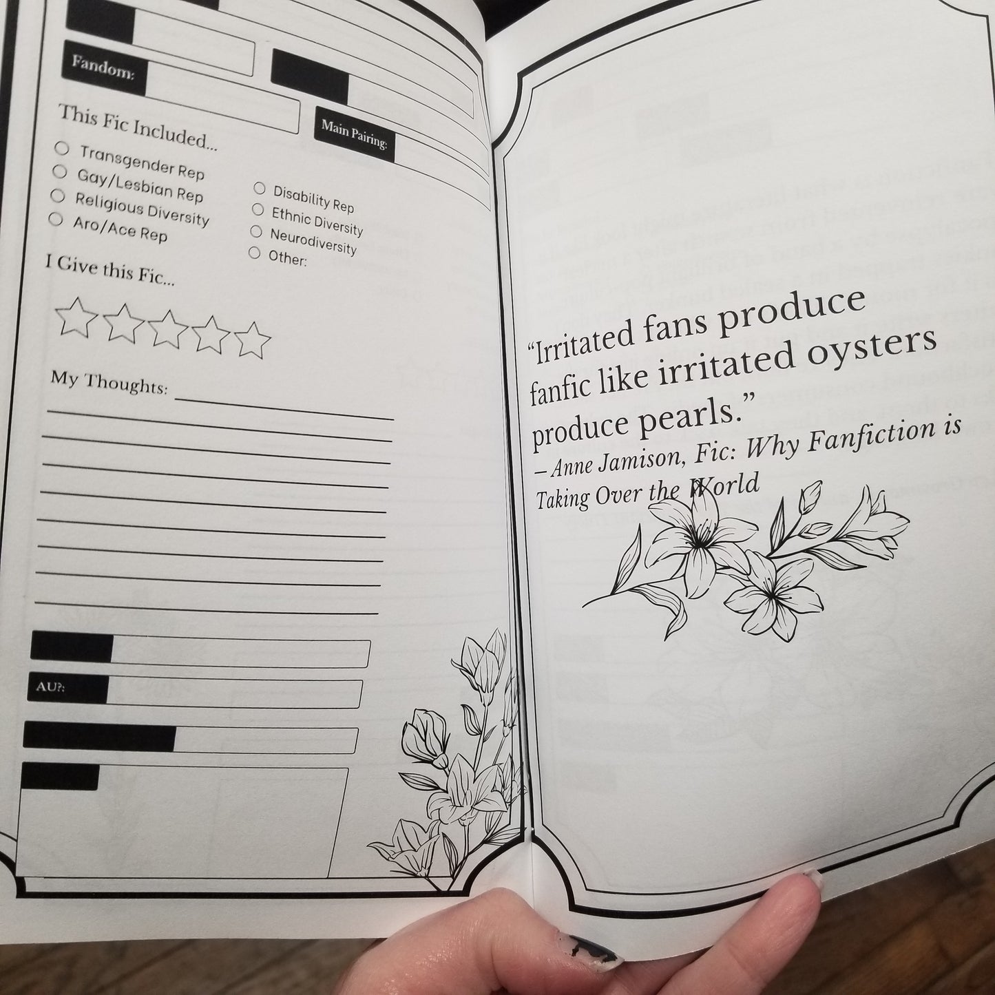 Queering Literature: A Log of Fan Literature for the Queer Reader ZINE by Skullduggery Studio