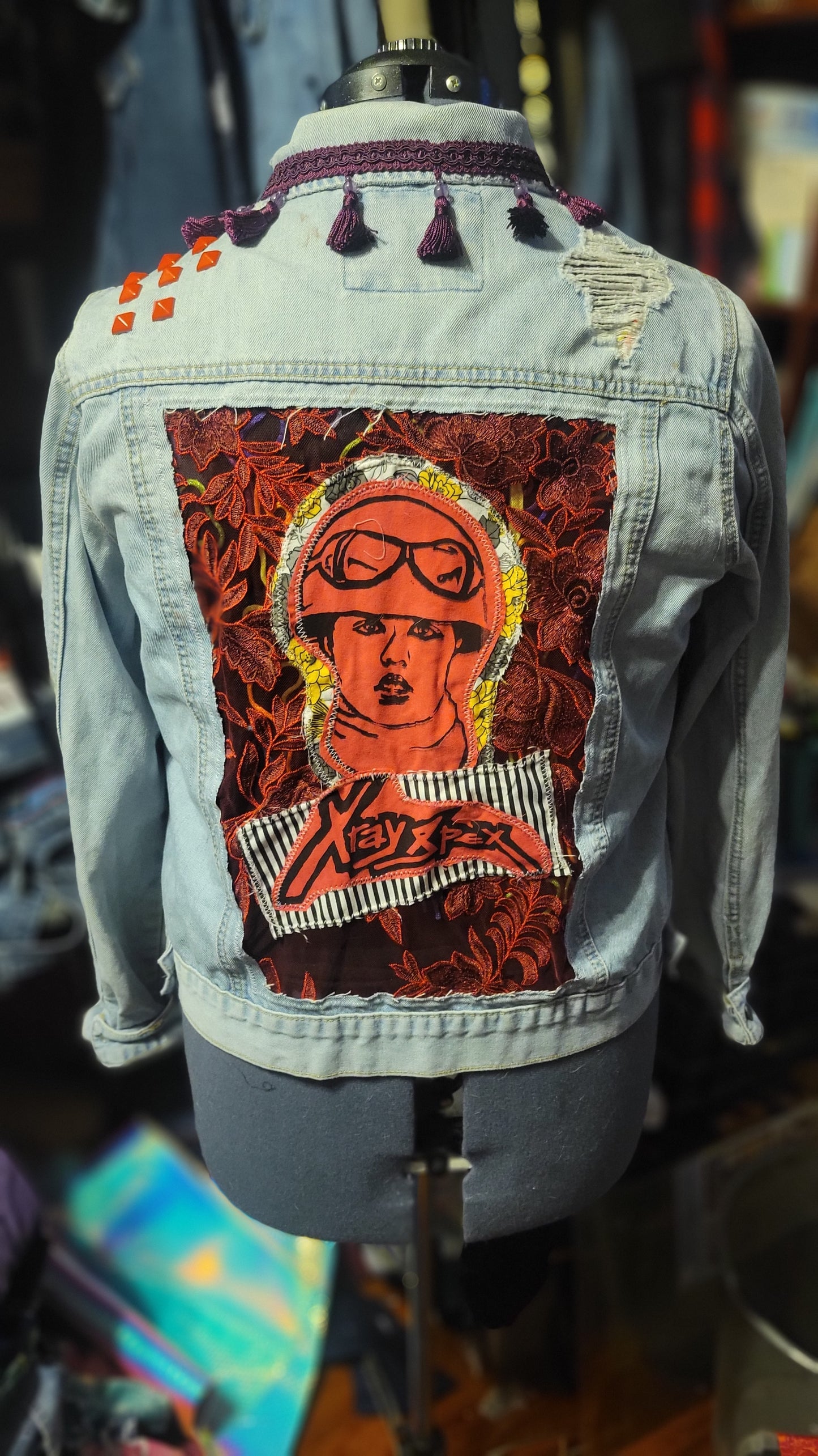 X Ray Spex Customized Upcycled Denim Jacket