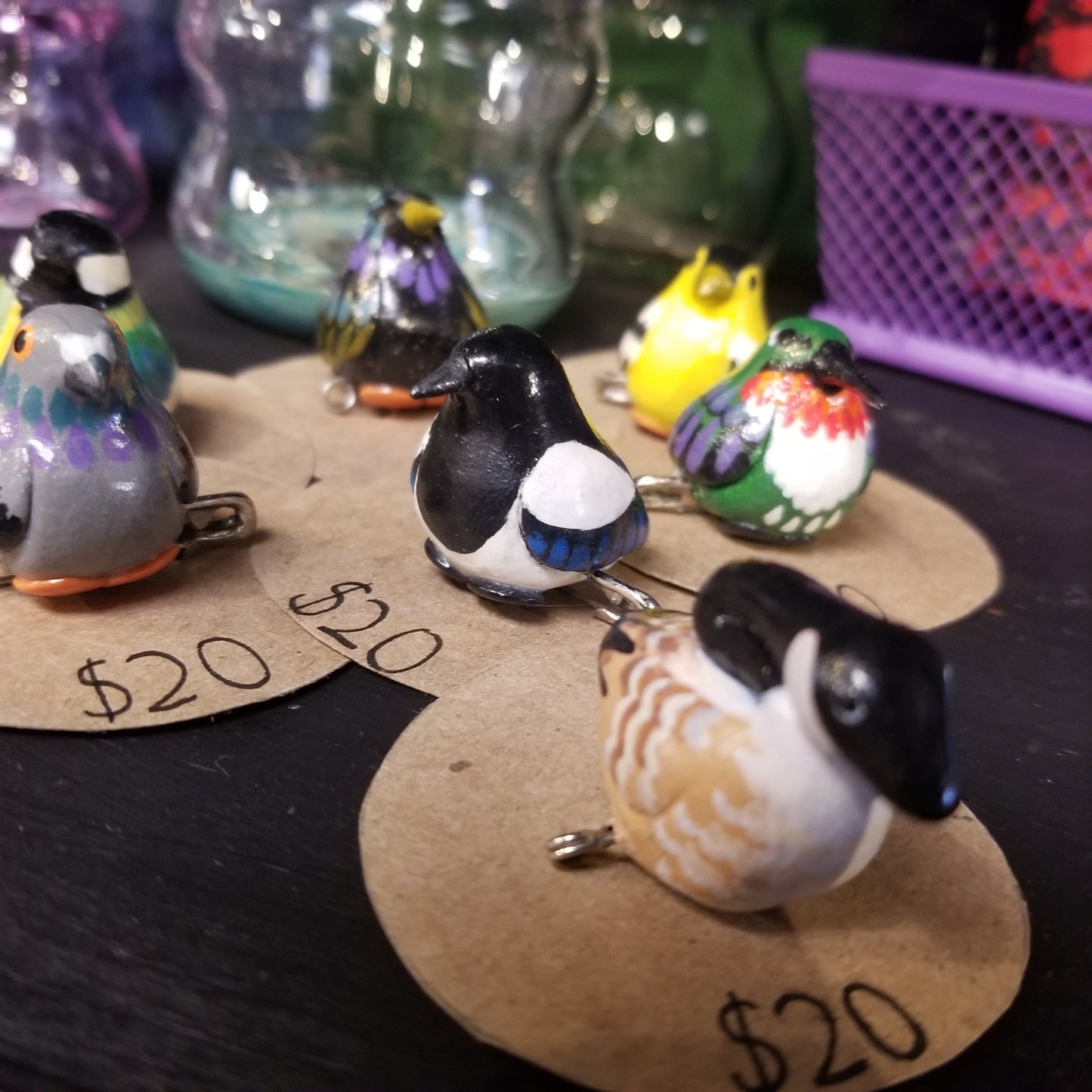 Hand-painted Bird HAT PiNs