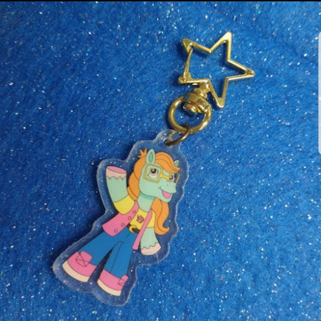 Pony Friends Bright Eyes Acrylic KEYCHAIN by Millie Dubois