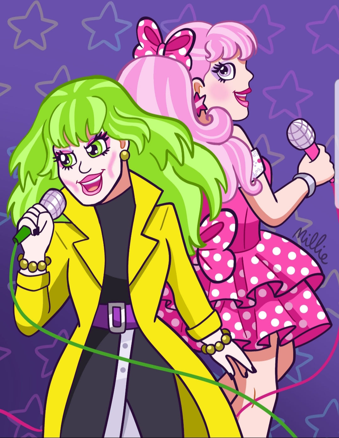 Glam Rock Rivalry PRINT by Millie Dubois