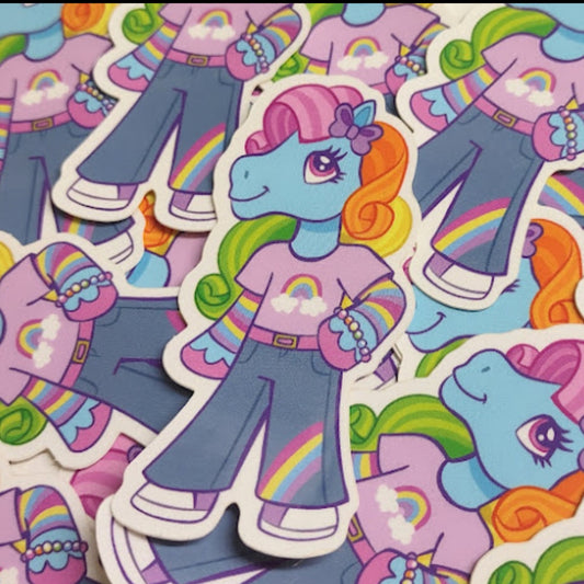 Rainbow Pony STICKER by Millie Dubois