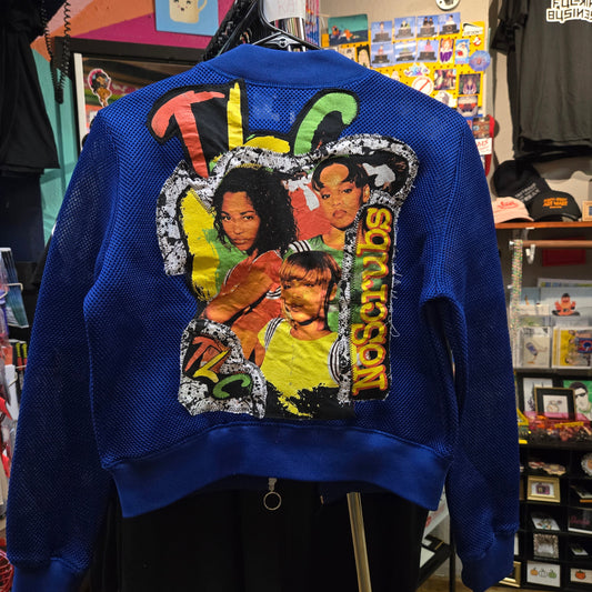 Scrubs Customized Upcycled Blue Mesh Jacket