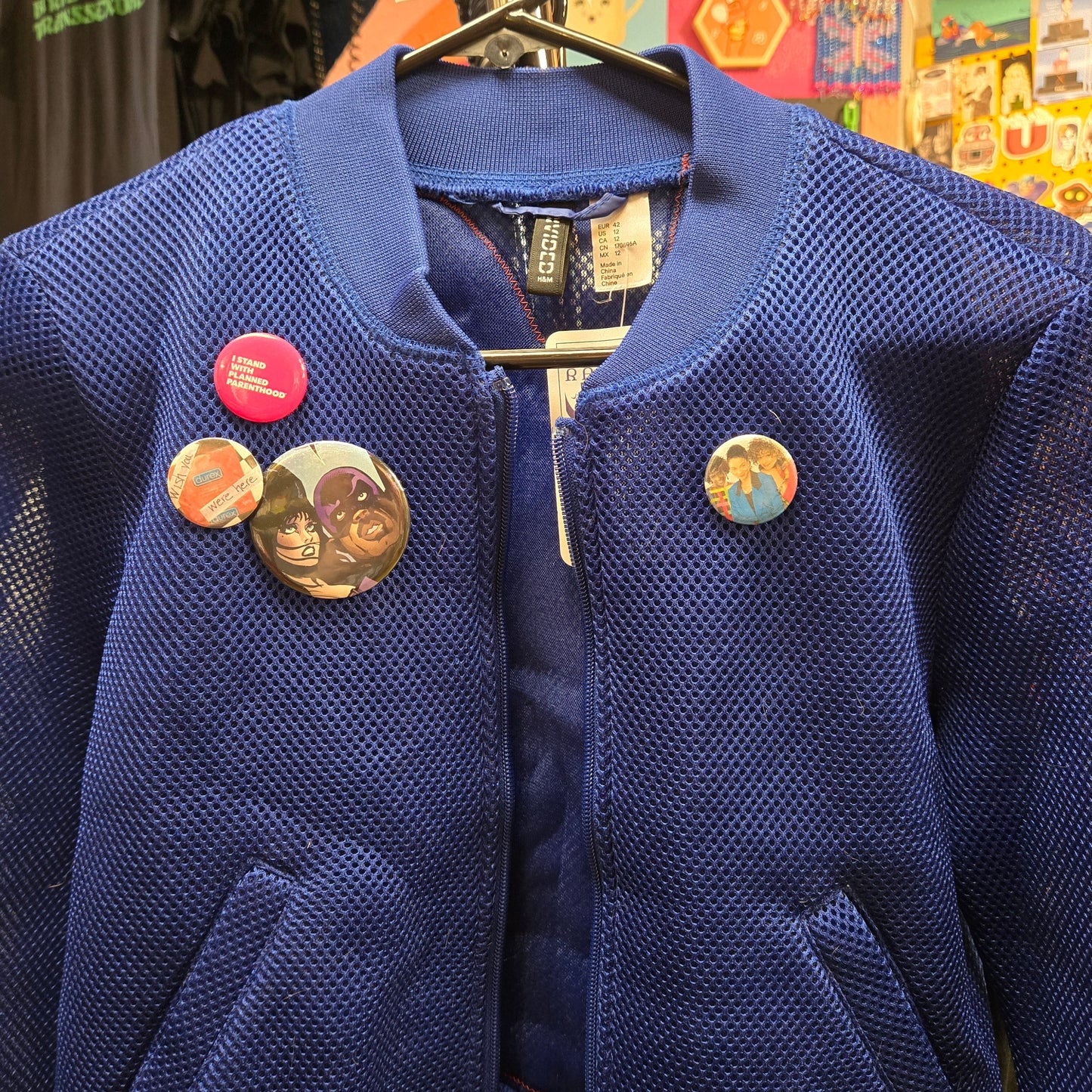 Scrubs Customized Upcycled Blue Mesh Jacket
