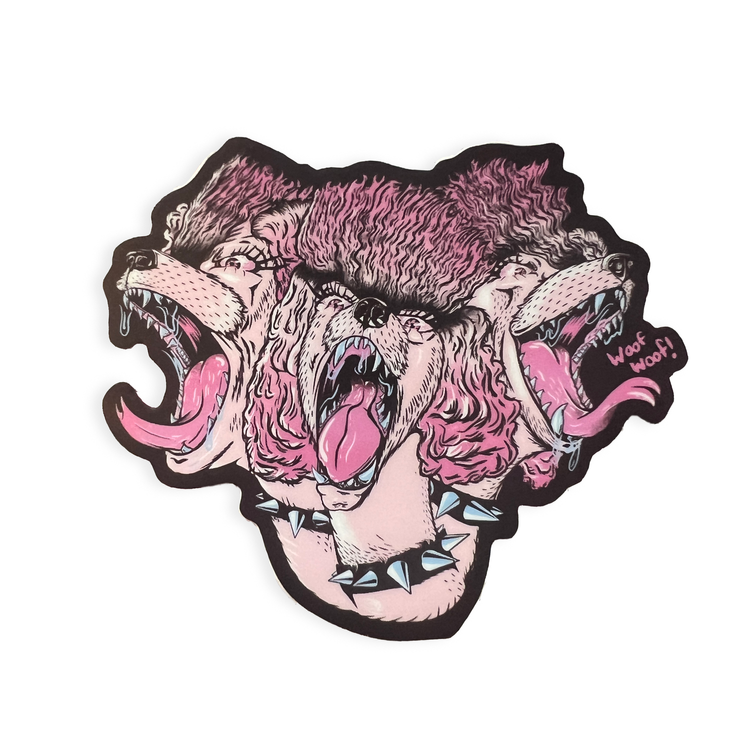 3 Headed Poodle STiCKER