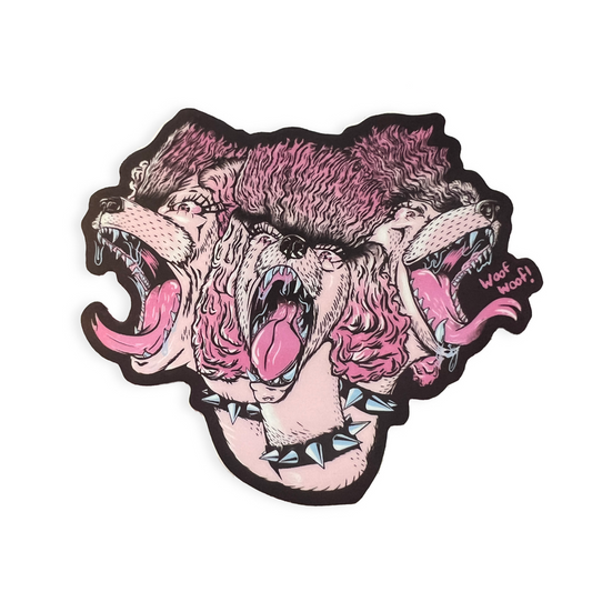 3 Headed Poodle STiCKER