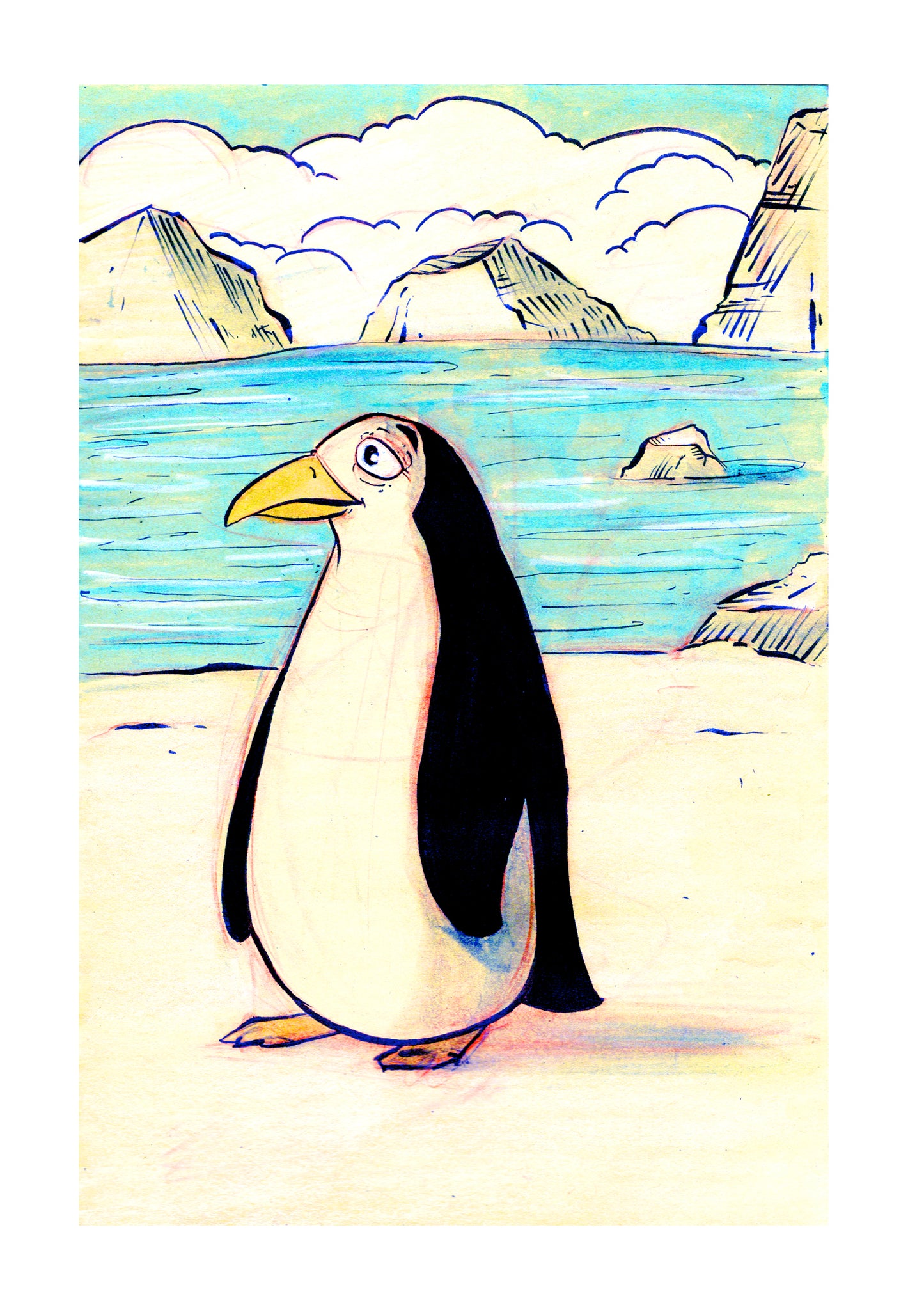 Penguin Clouds PRINT