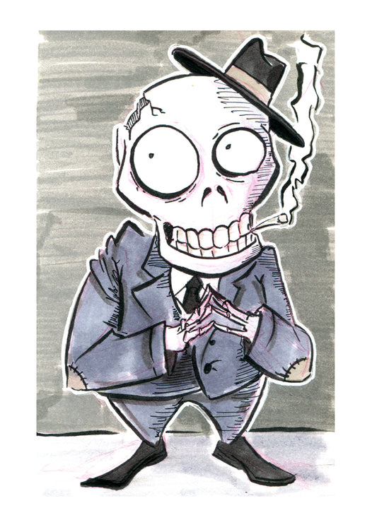 Smoking Skeleton PRINT