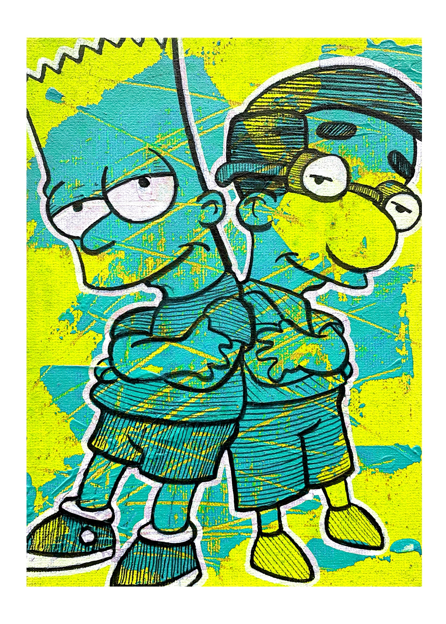 Bart and Milhouse STICKER