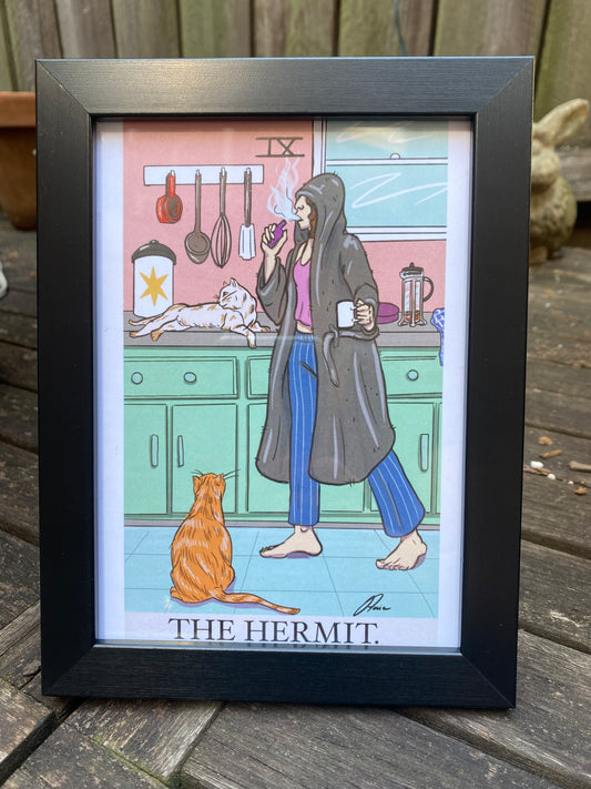 The Hermit Tarot Framed Print by Stevie Laney