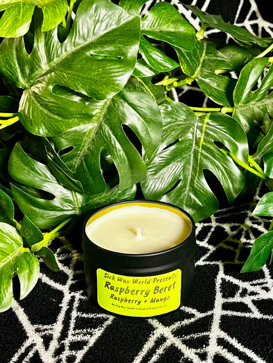 Raspberry Beret 4oz CANDLE by Sick Wax World