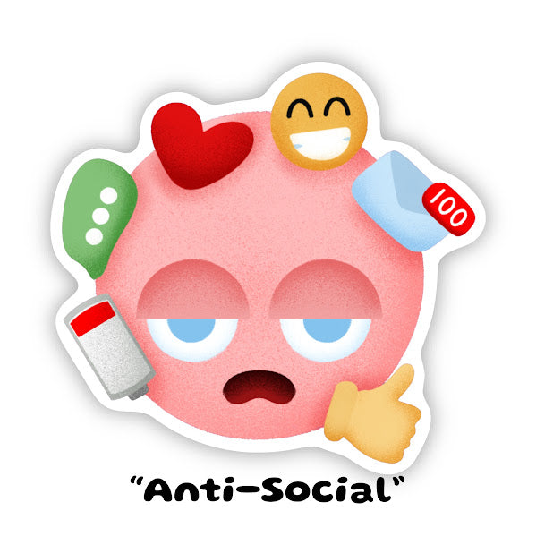 Anti-Social STiCKER by One Dumb Shop