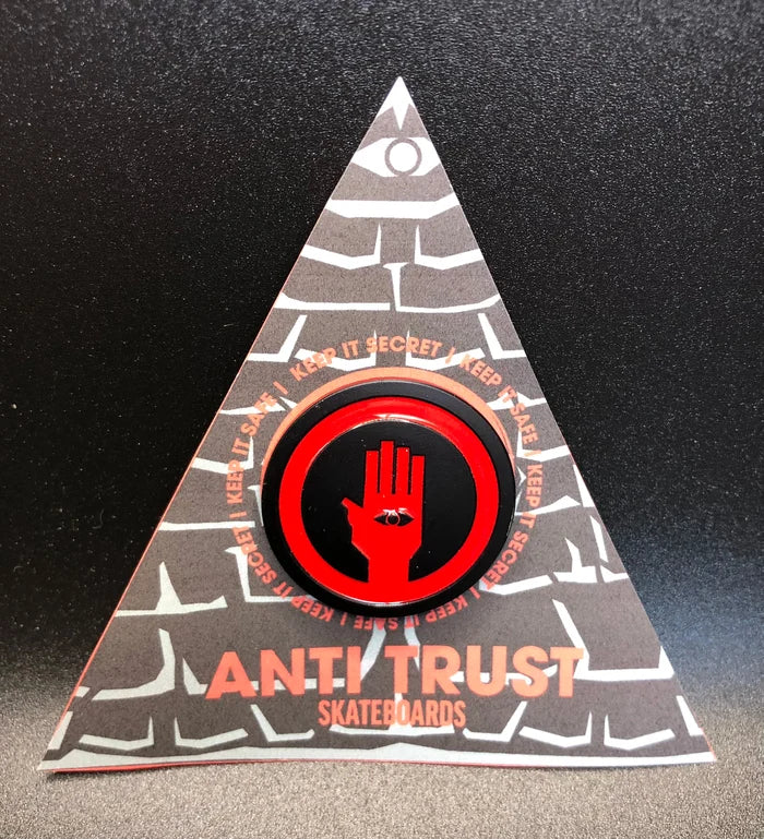 Anti Trust Skateboards All Seeing Red Hand ENAMEL PiN