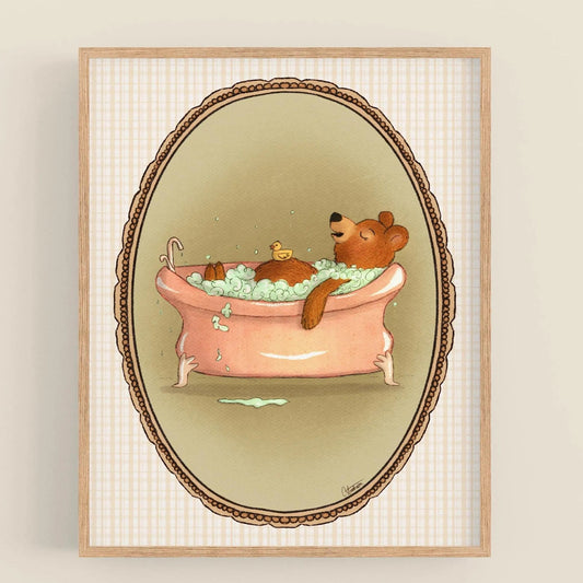 Bubble Bath Time Bear PRINT