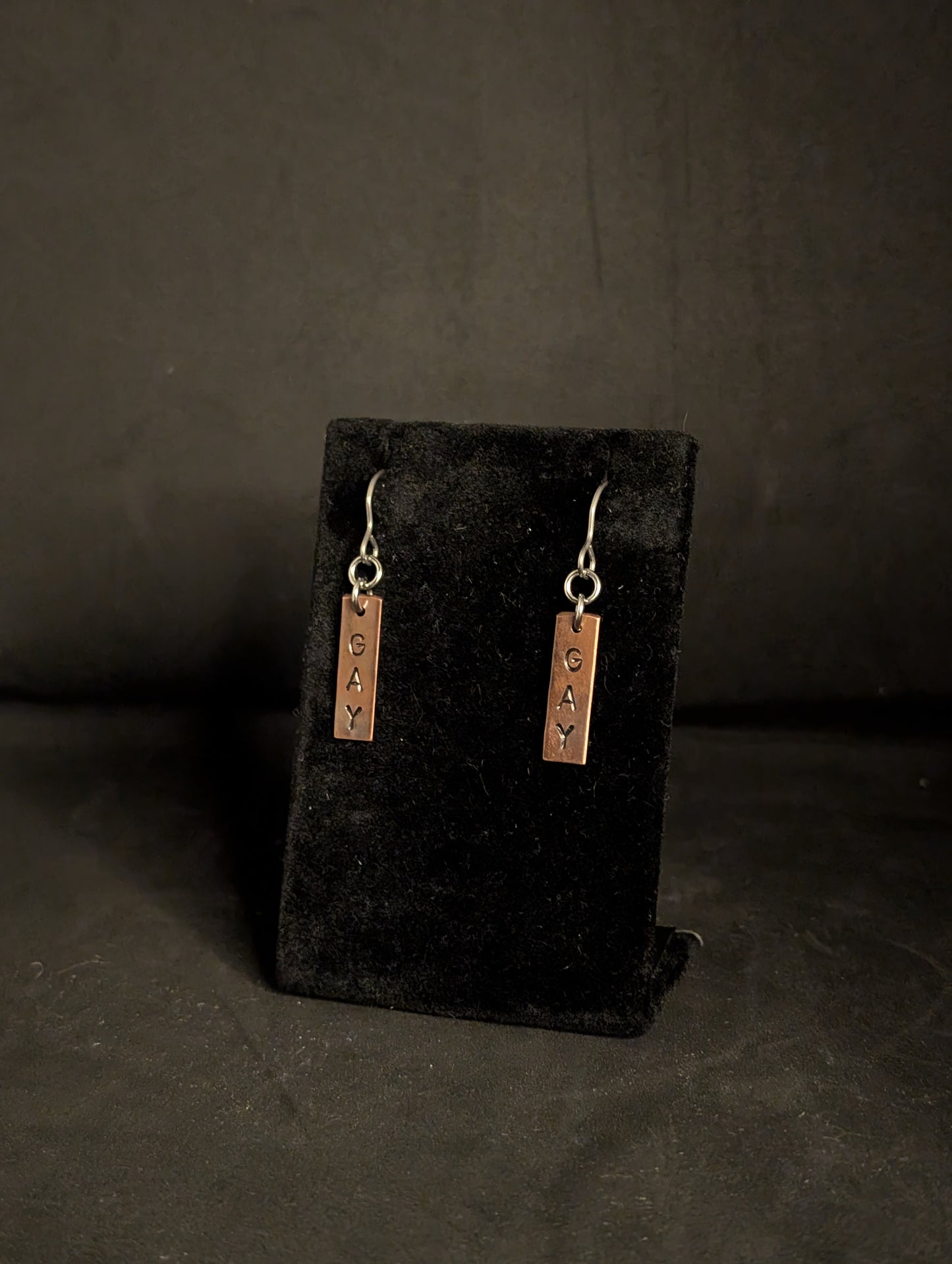 Gay Stamped Metal EARRiNGS by Sixth House Ego