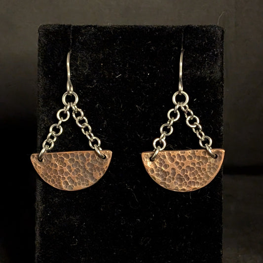 Hammered Copper EARRiNGS by Sixth House Ego