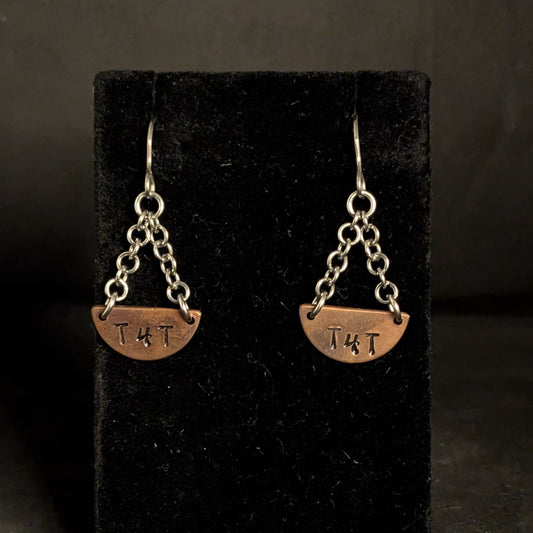 T4T Stamped Metal EARRINGS by Sixth House Ego