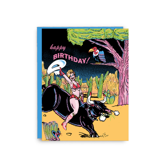 Happy Birthday Cowgirl Blank GREETiNG CARD