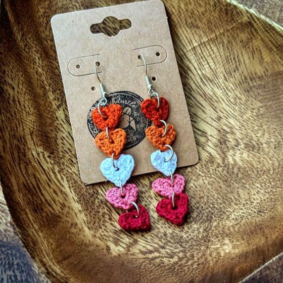 Crochet Lesbian Pride EARRiNGS